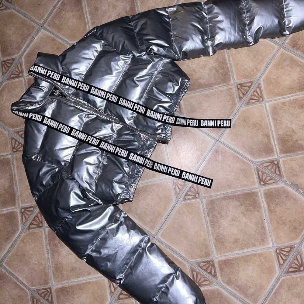 Bani Peru cropped silver puffer